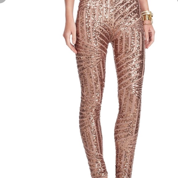 BCBG “Shelby” Sequin Leggings NEW - Picture 5 of 5